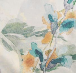 Šála satén malba Dáma s deštníkem/květy