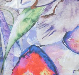 Šála satén malba Hvězdná noc/květy