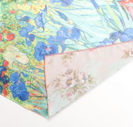 Šála satén malba Iris/květy