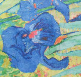 Šála satén malba Iris/květy