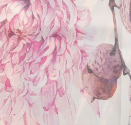 Šála satén malba Výkřik/květy