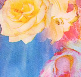 Saténová šála se vzorem chmíří pampelišky