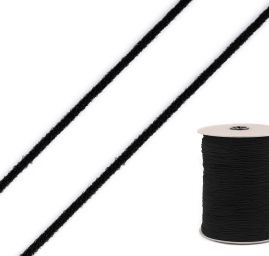 Guma prádlová kulatá měkká 2mm černá