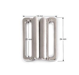 Plavkové zapínání 20mm kovové šíře 18x24mm