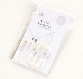 Spojka ramínková balení 3ks bílé průsvitné