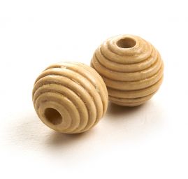 Korálky dřevěné kulaté přírodní sv.hnědá