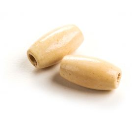 Korálky dřevěné oválné přírodní sv.hnědá