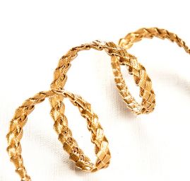 Porta ozdobná pletený řetízek starozlatá II.jakost