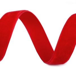 Sametová stuha sametka 6mm červená