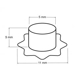 Průchodky s podložkou Ø 5/11 mm zlaté