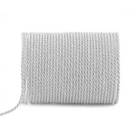 Šňůra kroucená o průměru 3 mm, světle šedá