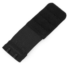 Prodloužení k podprsence šíře 30mm 3 řady/2 očka černá na gumě