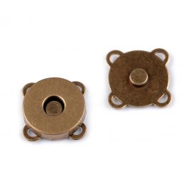 Magnetické zapínání našívací 18 mm staromosaz
