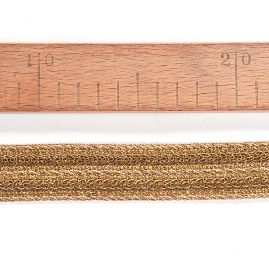 Krajková kovová stuha řetízek zlatá