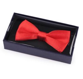 Motýlek saténový 5x10 cm červený