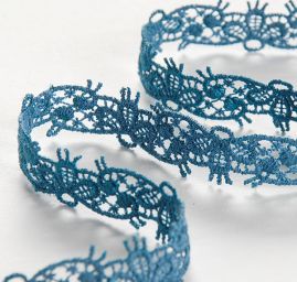 Krajkový oděvní prýmek tyrkysový