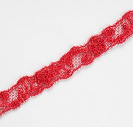 Krajka vsadka vyšívaná na tylu vínová