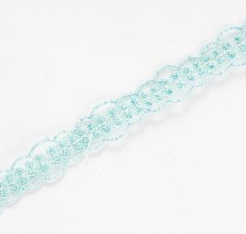 Krajka vsadka vyšívaná na tylu pistáciová