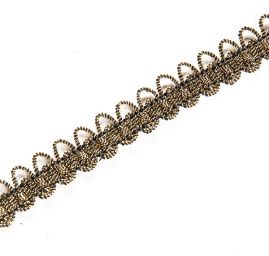 Prámik leonské vlnka 15 mm čiernozlatý