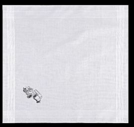 Kapesník bavlněný v dárkové krabičce auto