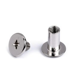 Nýt sřoubovací sedlářský hladký 6mm nikl