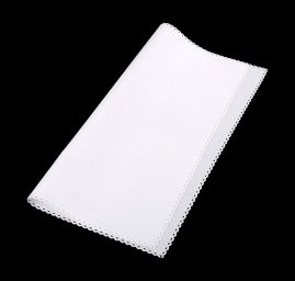 Kapesník bavlněný ozdobný lem do saka bílý