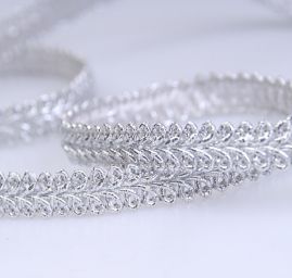 Prýmek leonský stříbrný šíře 10 mm