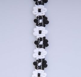 Galonový prýmek bílá/černá