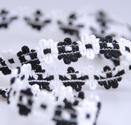 Galonový prýmek bílá/černá