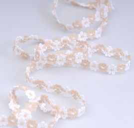 Galónové prámik biela / krémová šírka 11 mm