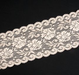 Krajka elastická béžová 13 cm