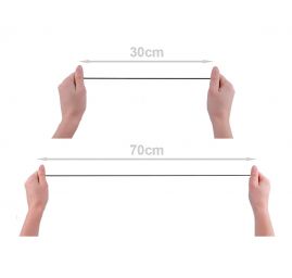 Guma pruženka kulatá 1,2mm klobouková sv.šedá