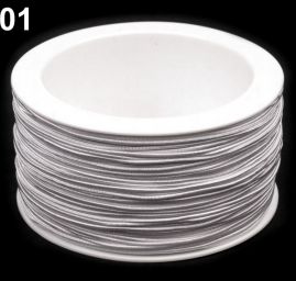 Guma pruženka kulatá 1,2mm bílá klobouková