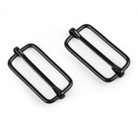 Posunovač na popruhy 15x33mm nikl černý