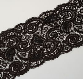 Pružná krajka lem tmavě hnědá