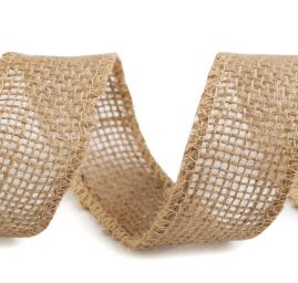 Stuha jutová přírodní šíře 3,5 cm