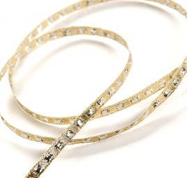 Stuha lurex zlatostříbrná šíře 3mm