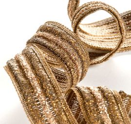 Prýmek leonský zlatý plastictický vzor starozlatá