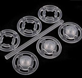 Patentky plastové Ø15 mm vel. 6 transparent