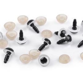 Bezpečnostní oči s pojistkou Ø10 mm bílé