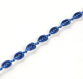 Oděvní prýmek kapka modré barvy