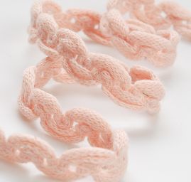 Pleteninová porta vlnky pastel ružová