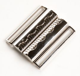 Spona opasková kov  zdobná 55mm nikl