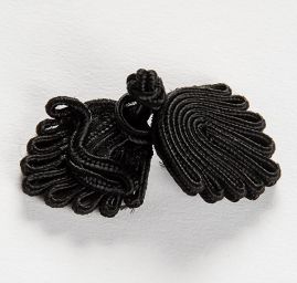 Japonské zapínání černé vějíř