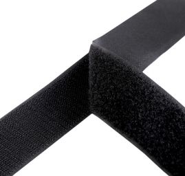 Suchý zip 30mm háček + plyš černý