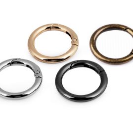 Karabina kulatá kroužek na klíče 25mm stříbrná