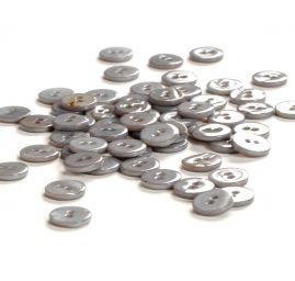 Knoflík perleťový dvoudírkový středně šedý