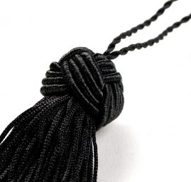 Střapec textilní ozdobný černý