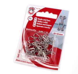 Háček+očko č.3 (13+12mm) nikl stříbrný