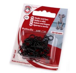 Háček+očko č.3 (13+12mm) lak černý